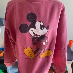 Vintage 90s Disney Mickey Mouse Crewneck Sweater - Red